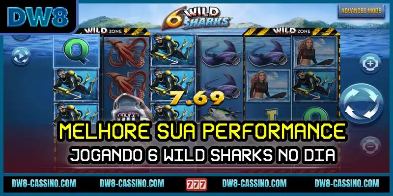 Melhore sua performance jogando 6 Wild Sharks no dia