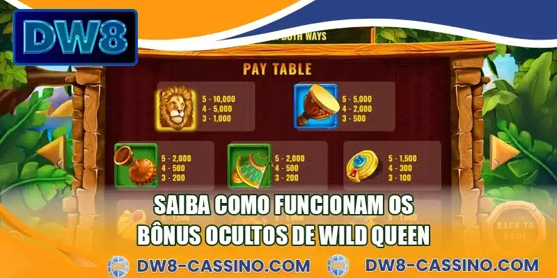 Saiba como funcionam os bônus ocultos de Wild Queen